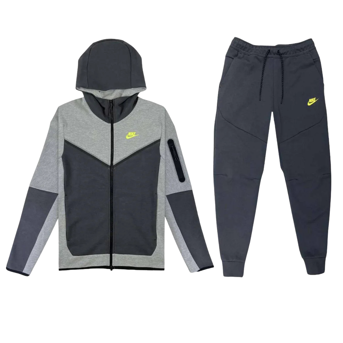 Nike Tech Fleece Tracksuit - Grey/Anthracite/Volt